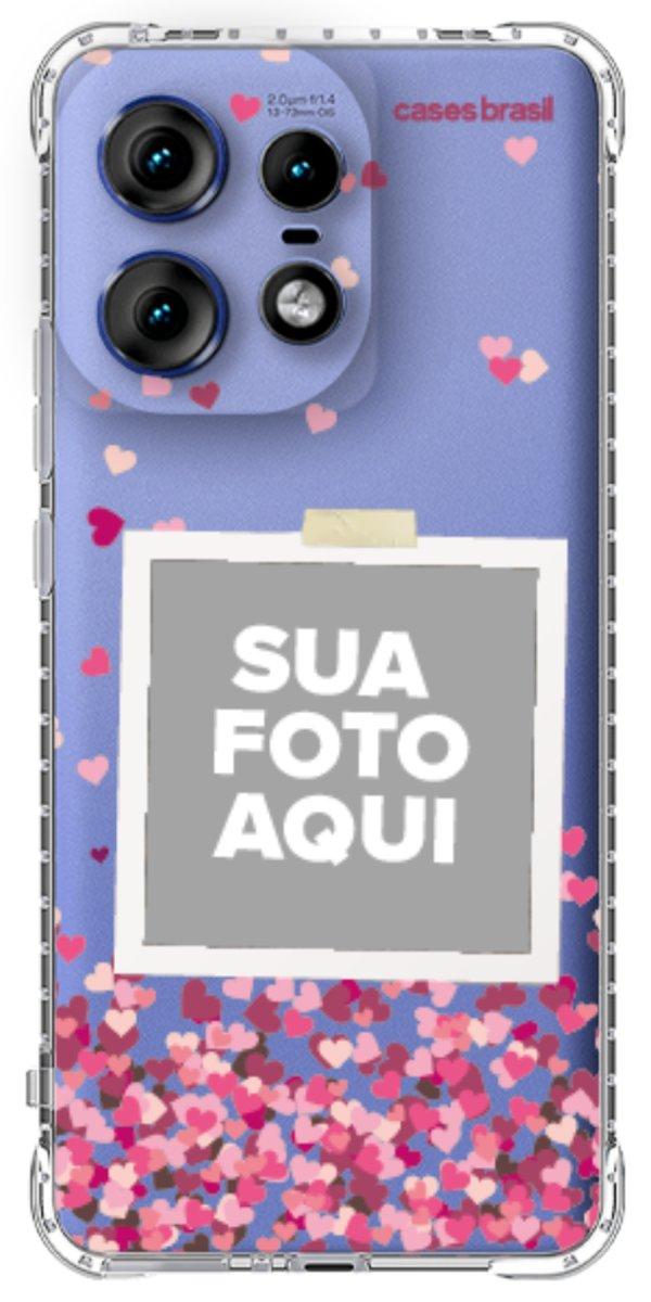 Capinha para Celular Polaroid Corações Flutuantes