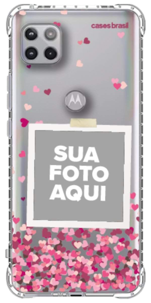 Capinha para Celular Polaroid Corações Flutuantes
