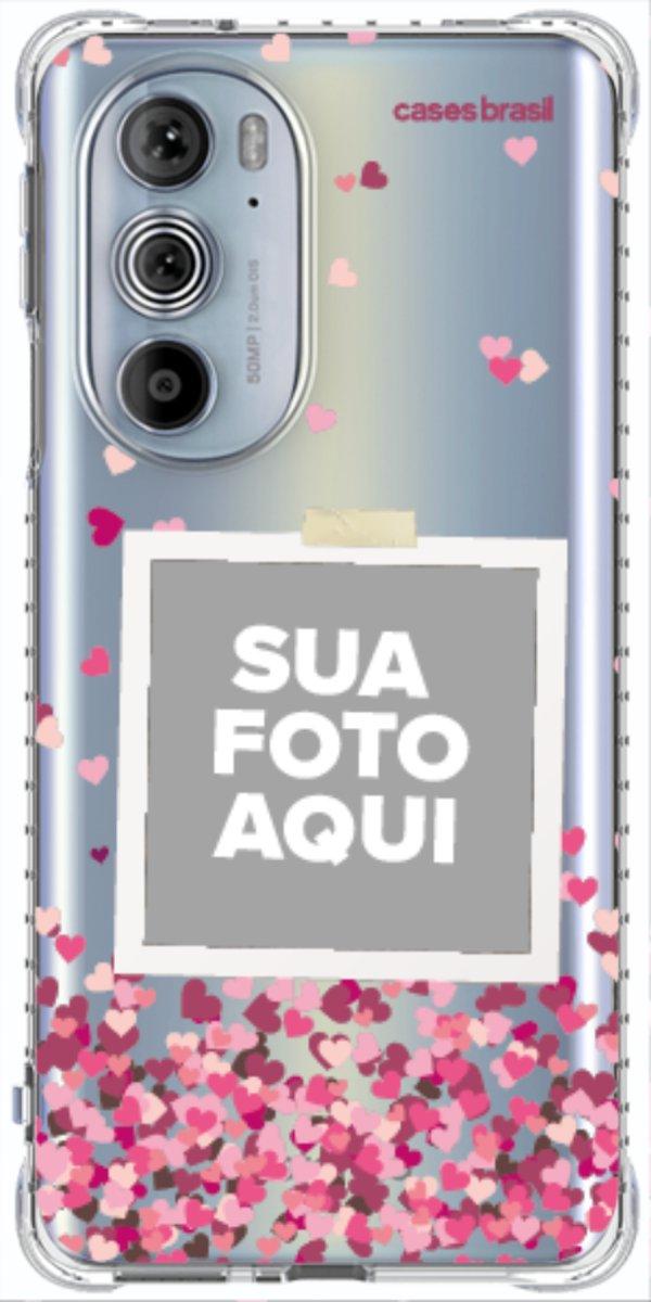 Capinha para Celular Polaroid Corações Flutuantes