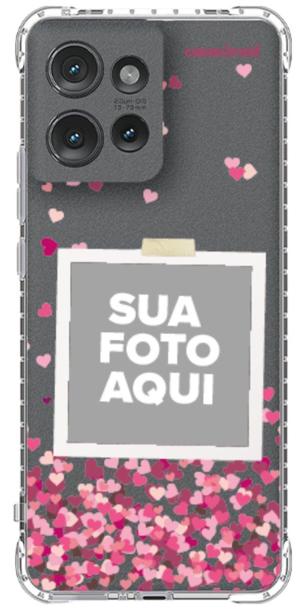 Capinha para Celular Polaroid Corações Flutuantes