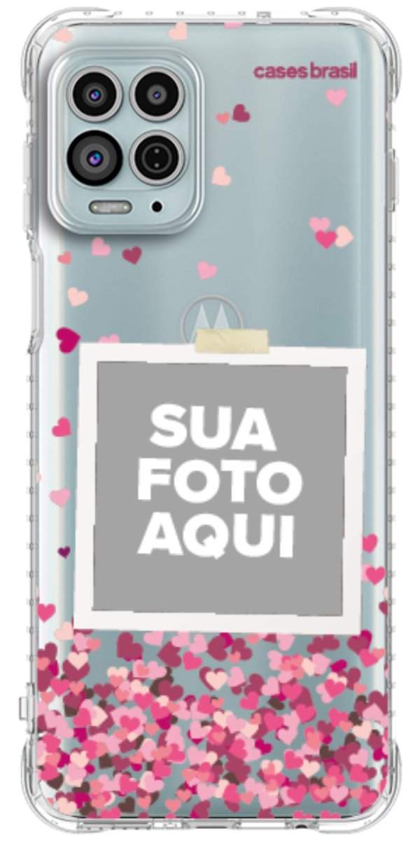 Capinha para Celular Polaroid Corações Flutuantes