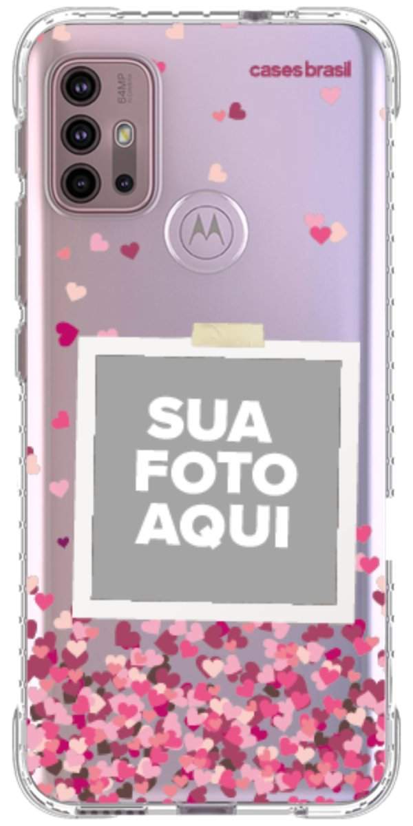 Capinha para Celular Polaroid Corações Flutuantes