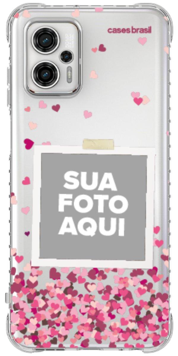 Capinha para Celular Polaroid Corações Flutuantes