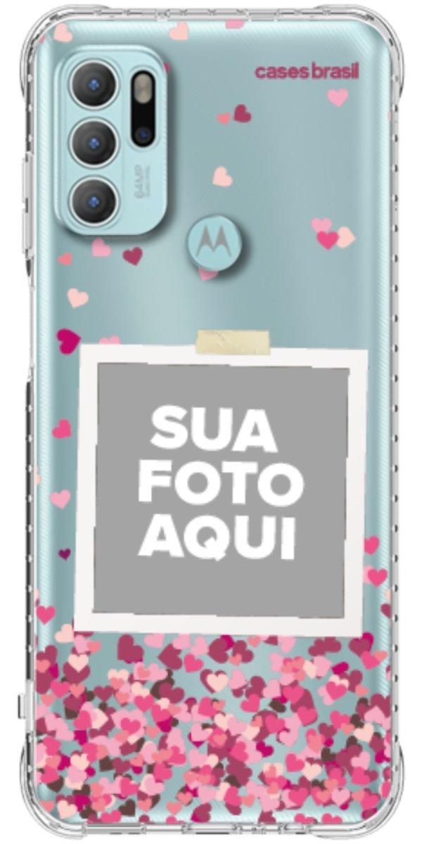 Capinha para Celular Polaroid Corações Flutuantes