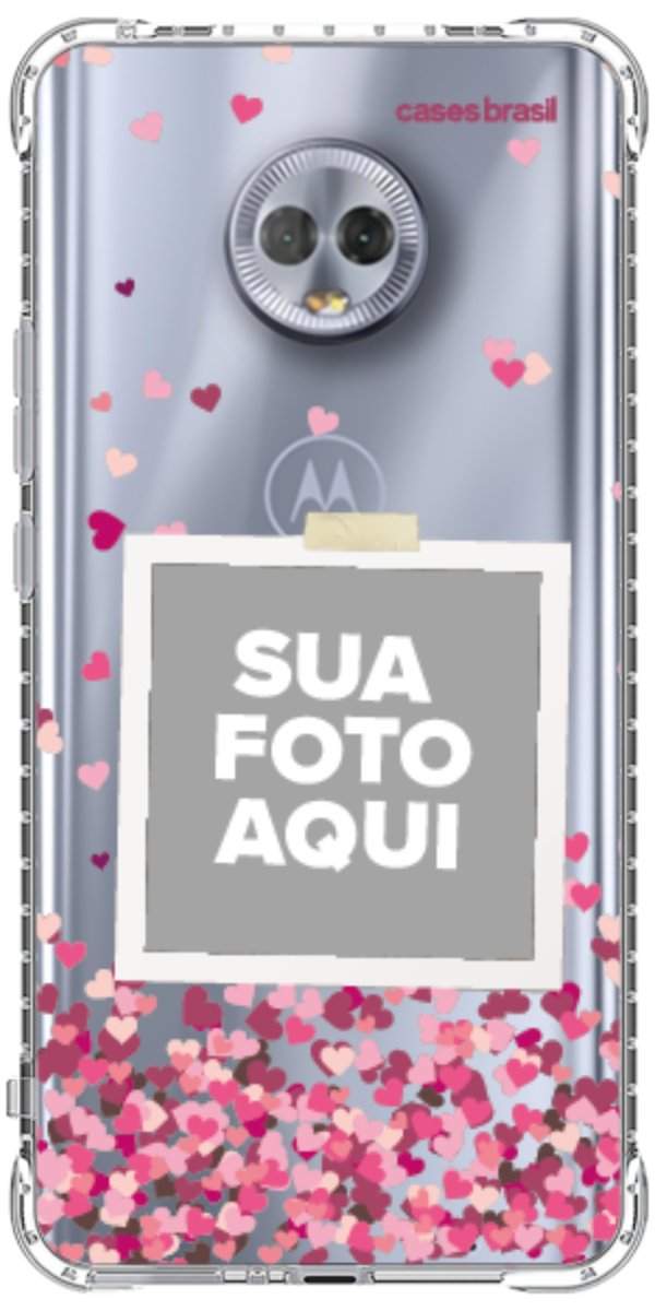 Capinha para Celular Polaroid Corações Flutuantes