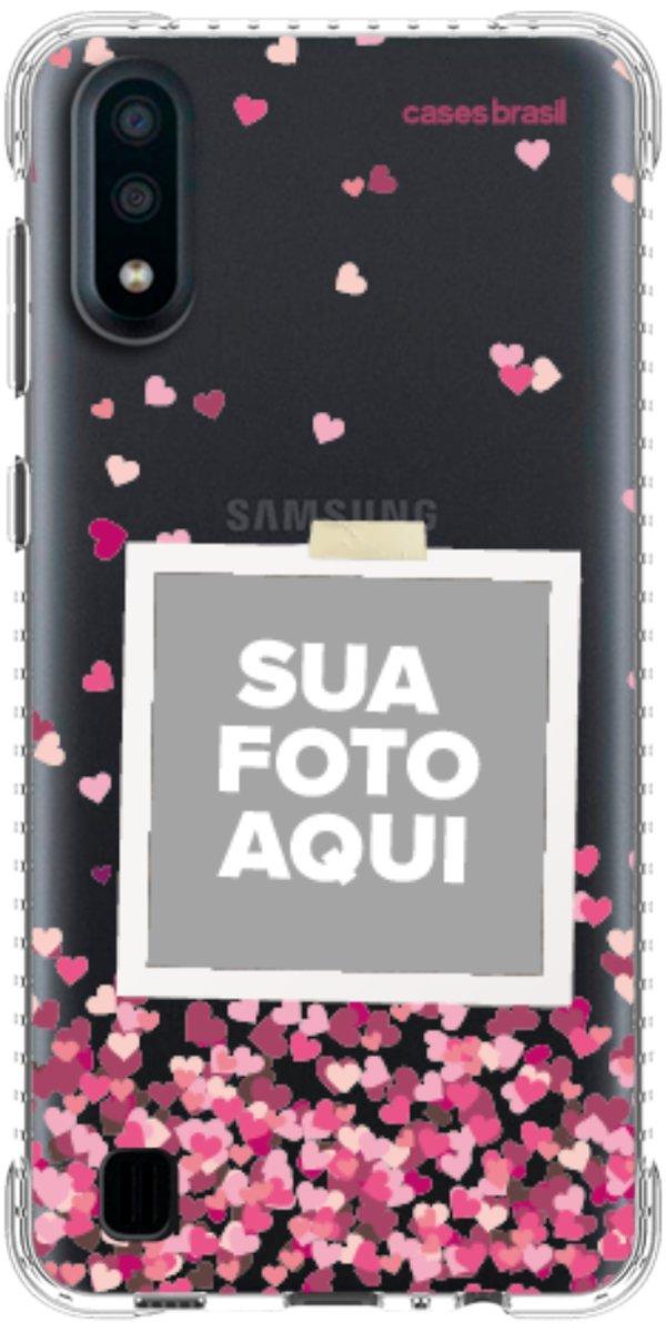 Capinha para Celular Polaroid Corações Flutuantes