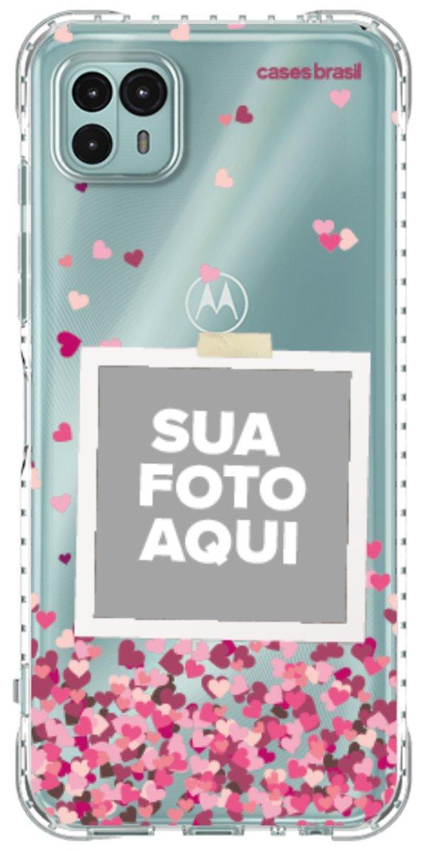 Capinha para Celular Polaroid Corações Flutuantes