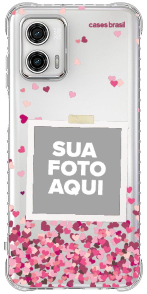 Capinha para Celular Polaroid Corações Flutuantes