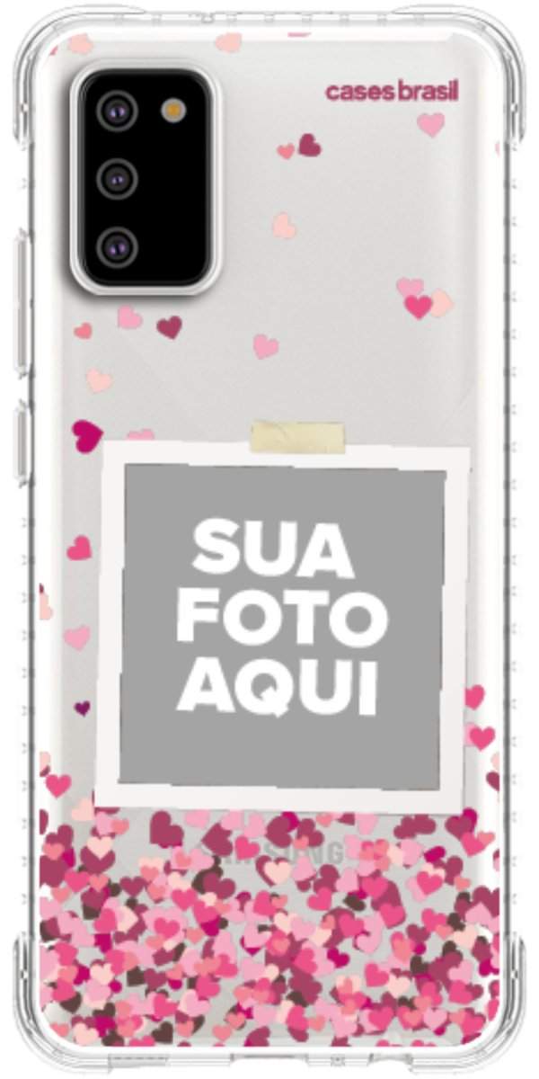 Capinha para Celular Polaroid Corações Flutuantes