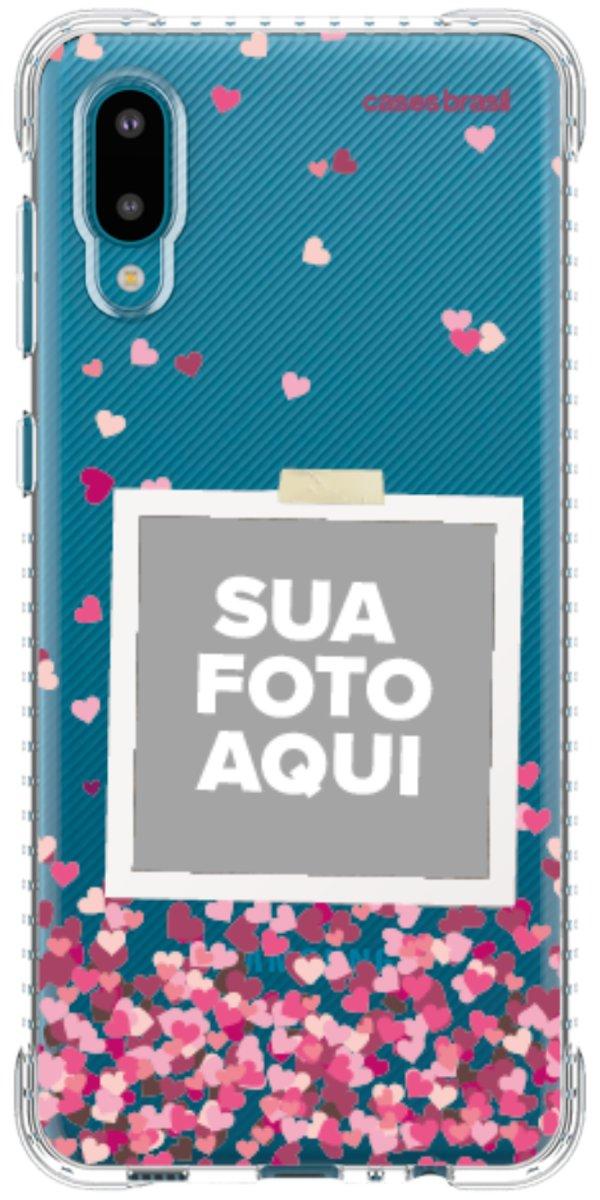 Capinha para Celular Polaroid Corações Flutuantes