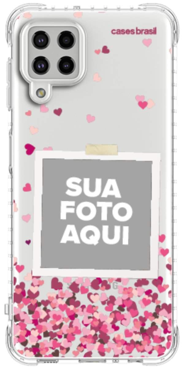 Capinha para Celular Polaroid Corações Flutuantes