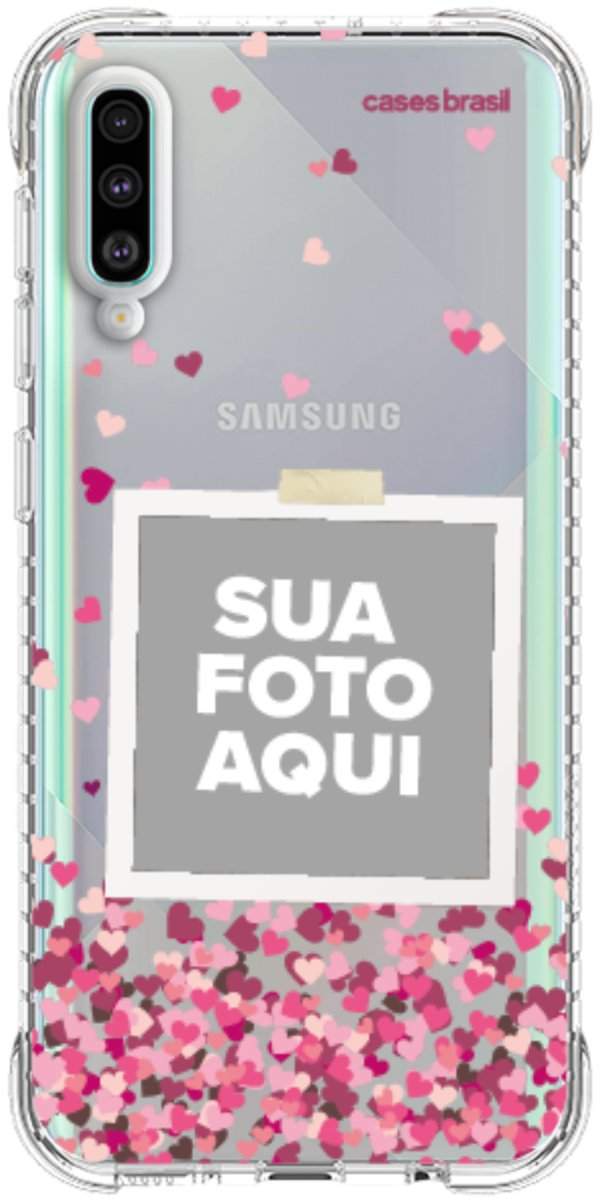 Capinha para Celular Polaroid Corações Flutuantes