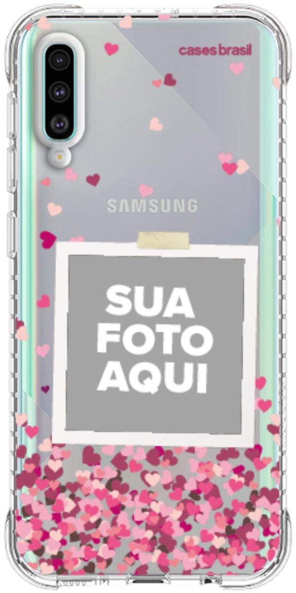 Capinha para Celular Polaroid Corações Flutuantes