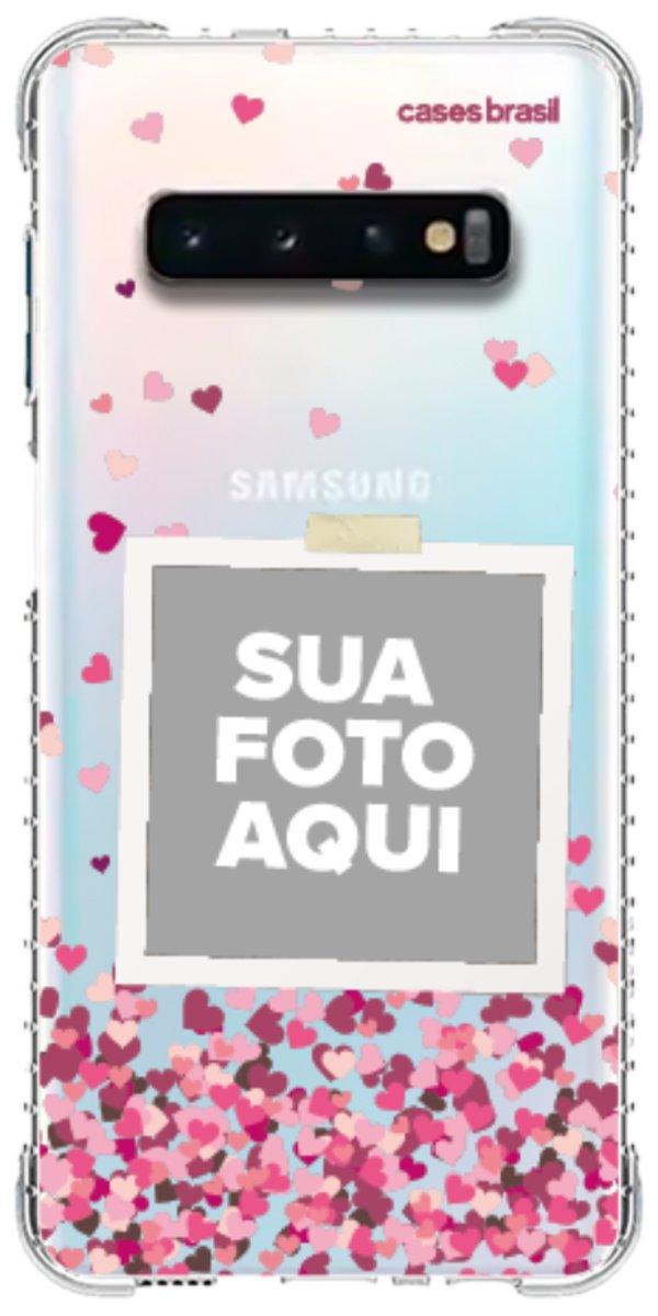 Capinha para Celular Polaroid Corações Flutuantes