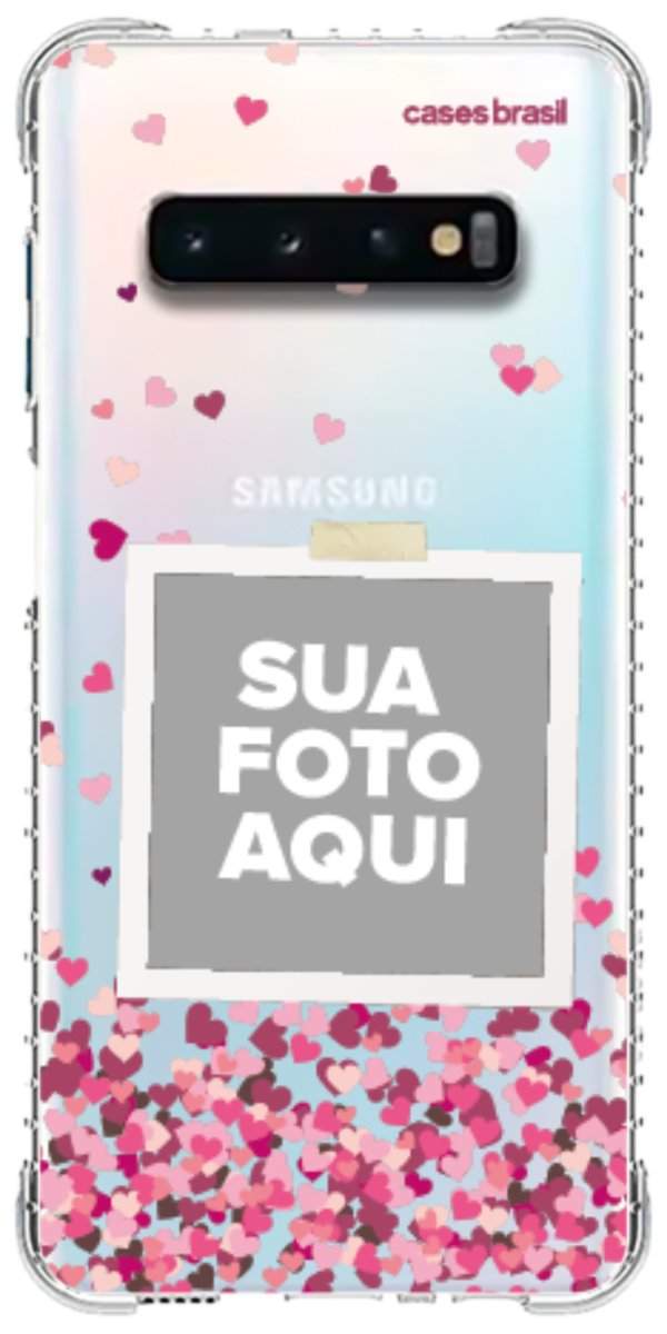 Capinha para Celular Polaroid Corações Flutuantes