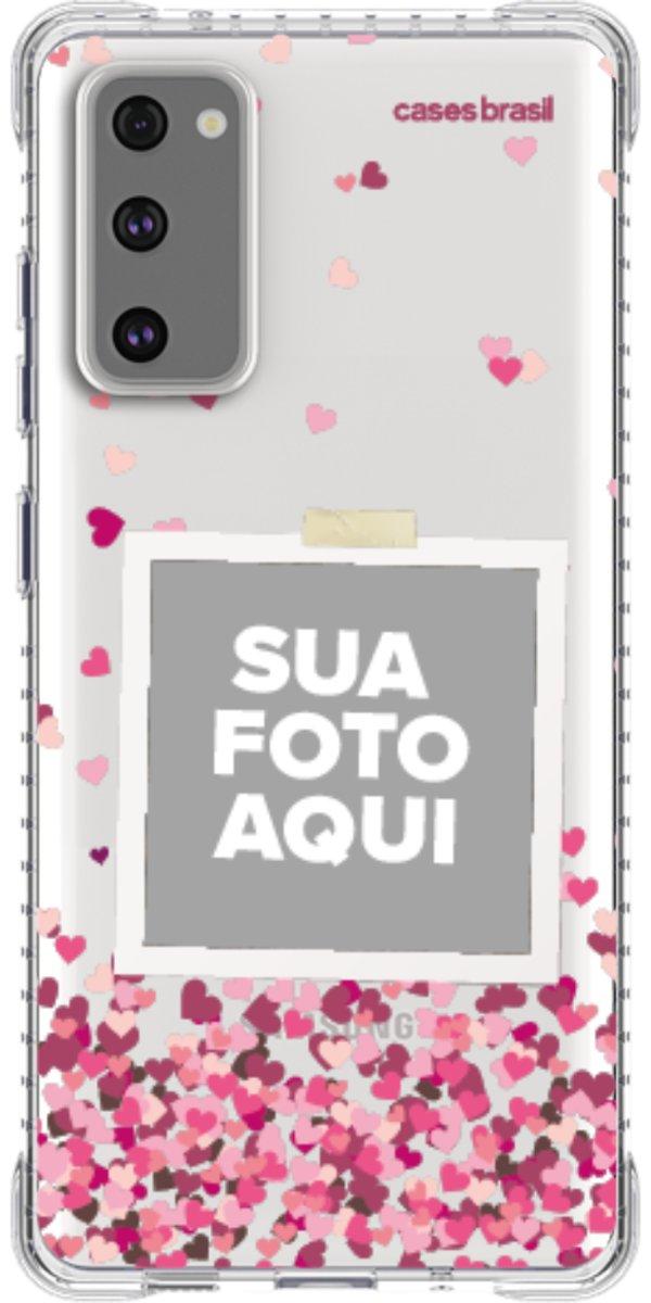 Capinha para Celular Polaroid Corações Flutuantes