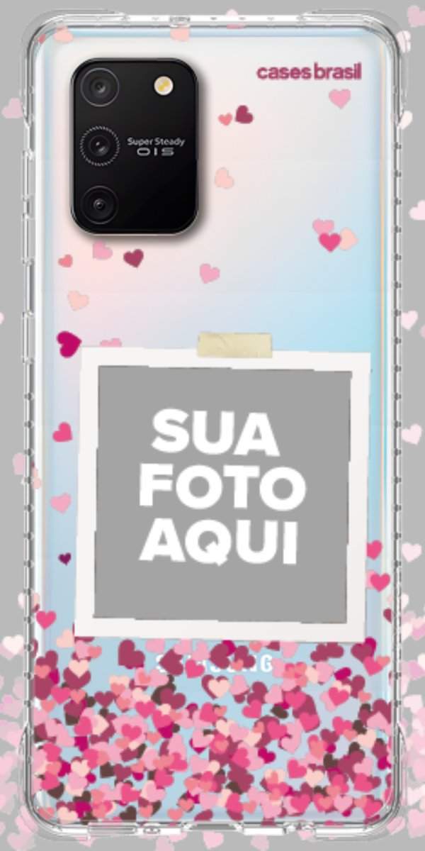Capinha para Celular Polaroid Corações Flutuantes