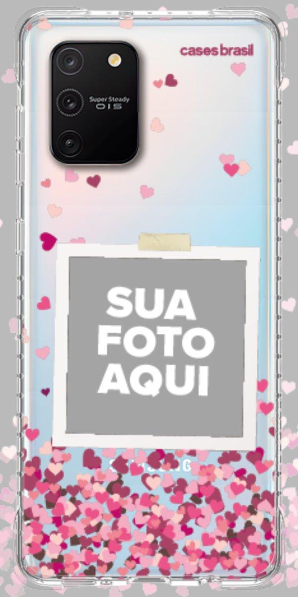 Capinha para Celular Polaroid Corações Flutuantes