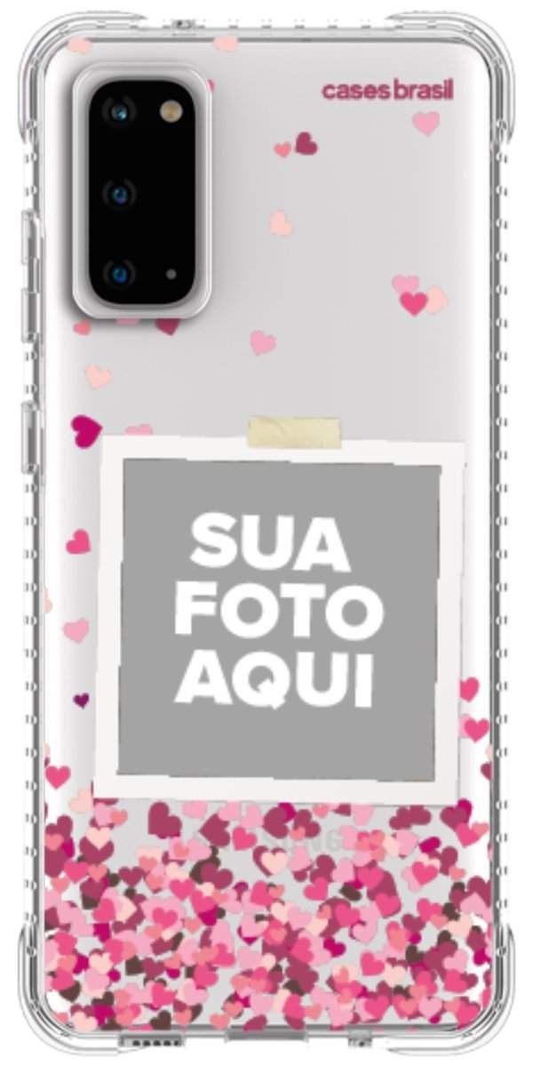 Capinha para Celular Polaroid Corações Flutuantes