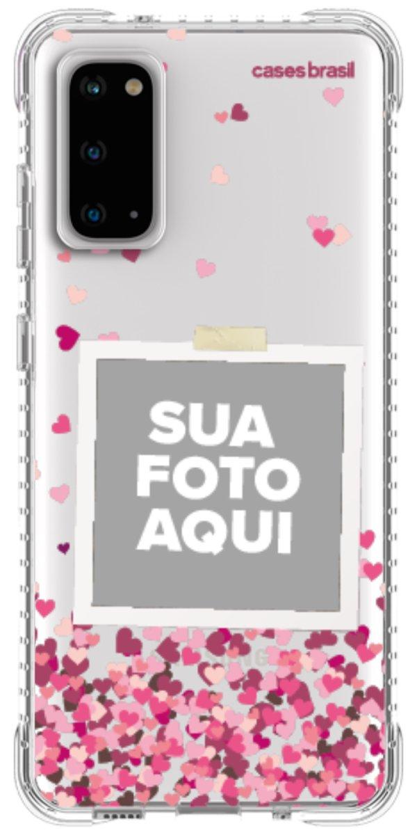Capinha para Celular Polaroid Corações Flutuantes