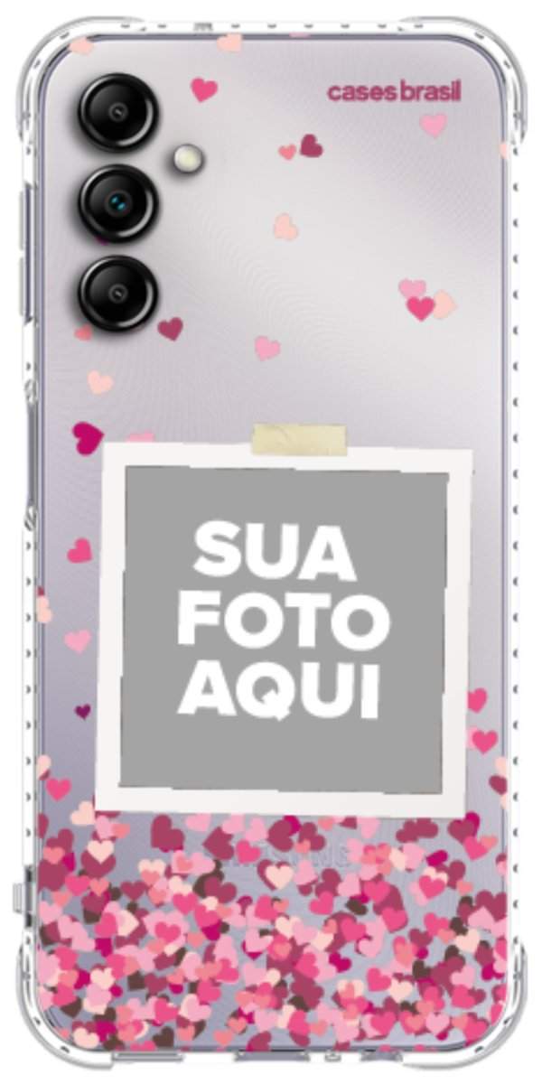 Capinha para Celular Polaroid Corações Flutuantes