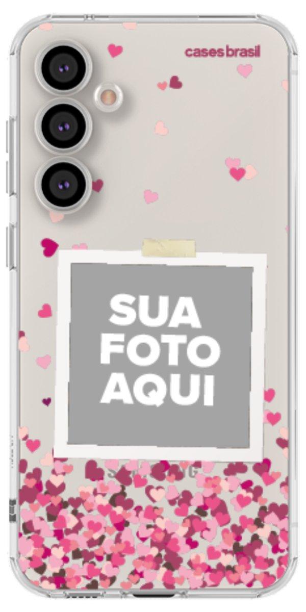 Capinha para Celular Polaroid Corações Flutuantes