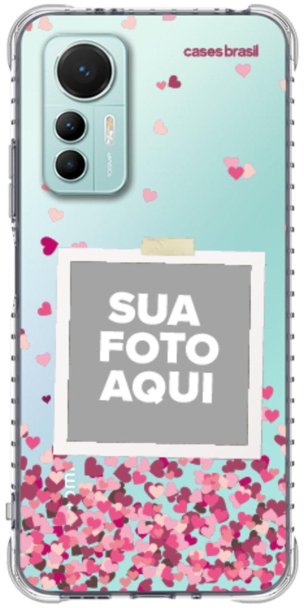 Capinha para Celular Polaroid Corações Flutuantes
