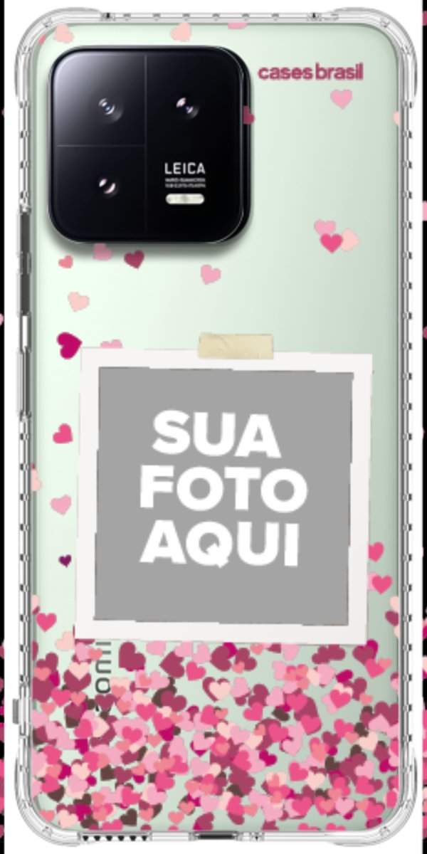 Capinha para Celular Polaroid Corações Flutuantes