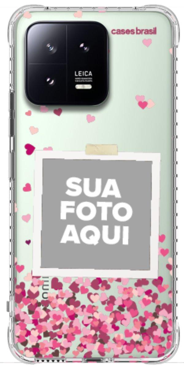 Capinha para Celular Polaroid Corações Flutuantes