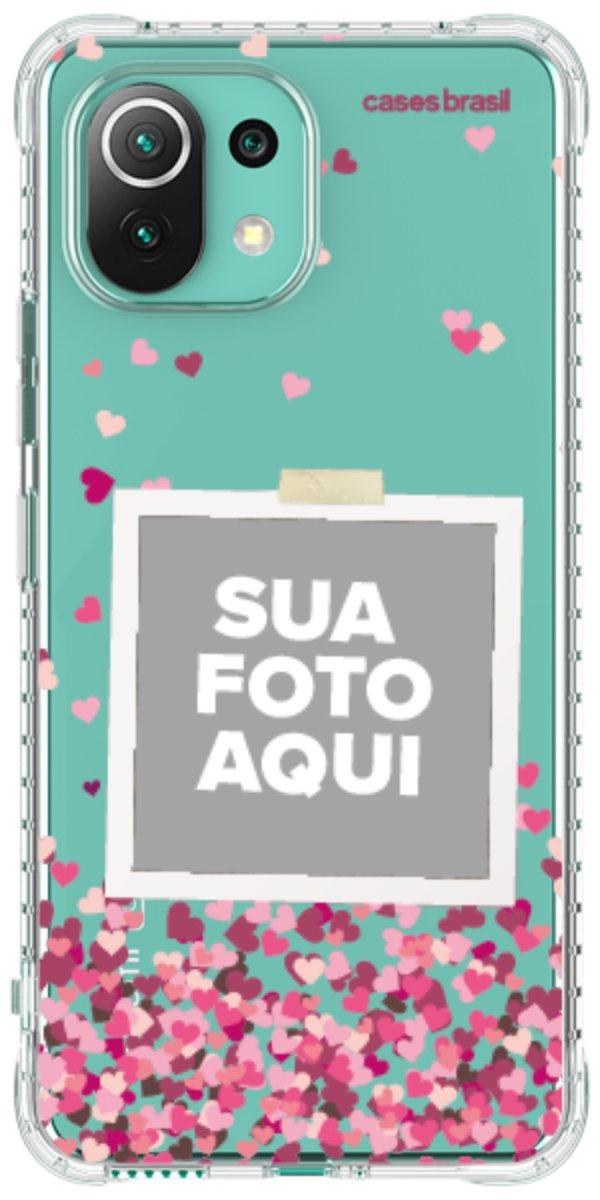 Capinha para Celular Polaroid Corações Flutuantes