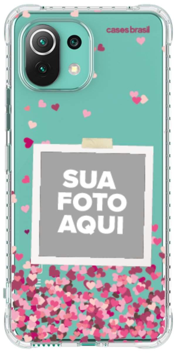 Capinha para Celular Polaroid Corações Flutuantes