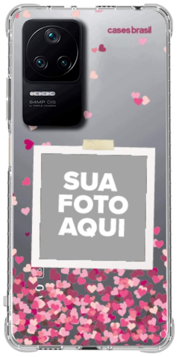 Capinha para Celular Polaroid Corações Flutuantes