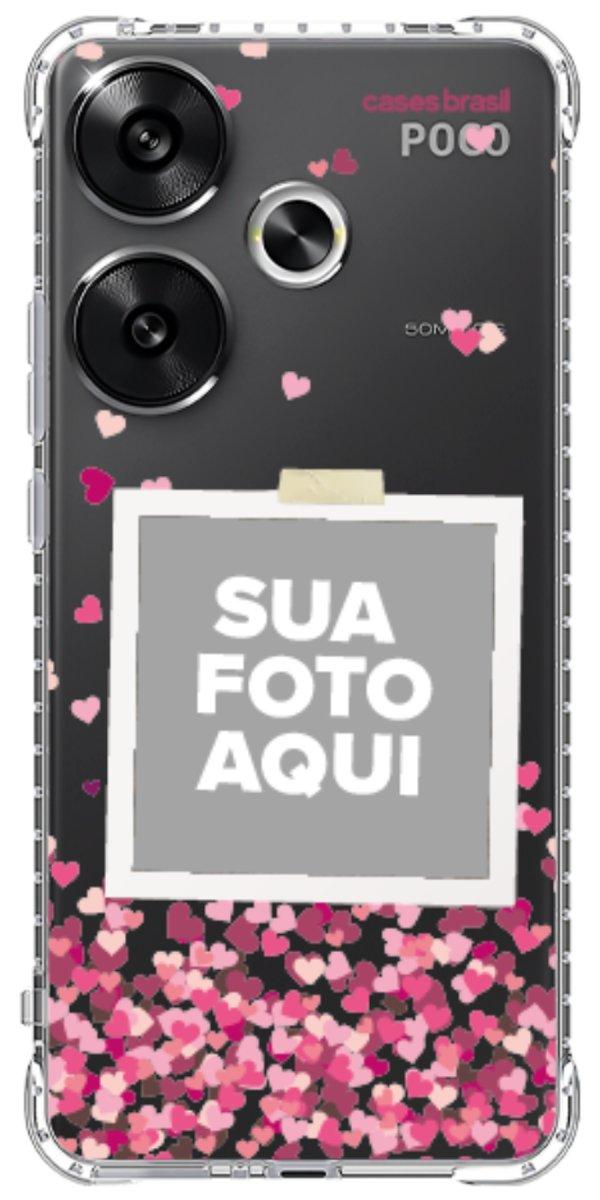 Capinha para Celular Polaroid Corações Flutuantes