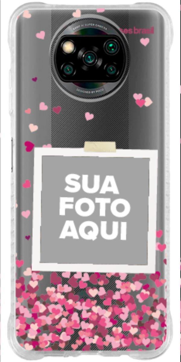 Capinha para Celular Polaroid Corações Flutuantes