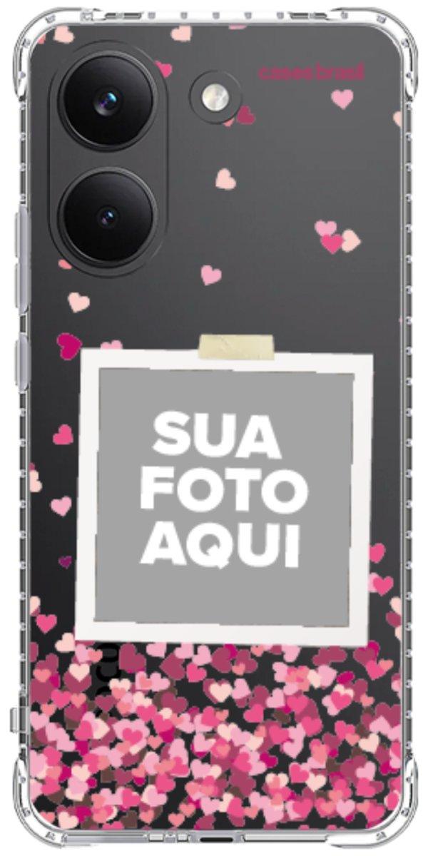 Capinha para Celular Polaroid Corações Flutuantes