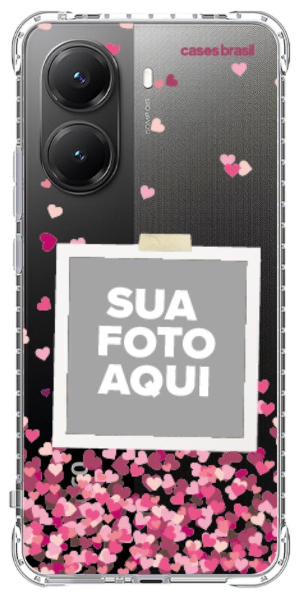 Capinha para Celular Polaroid Corações Flutuantes