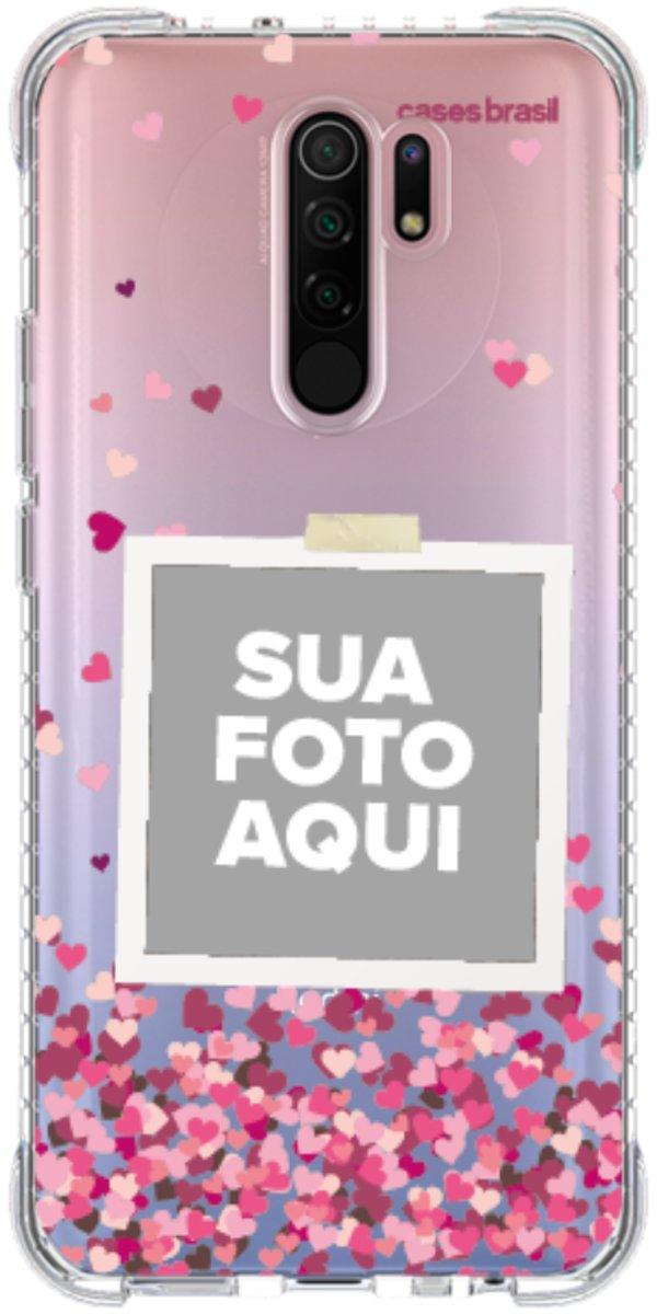 Capinha para Celular Polaroid Corações Flutuantes