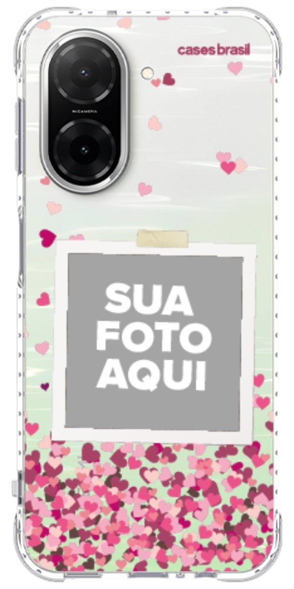 Capinha para Celular Polaroid Corações Flutuantes