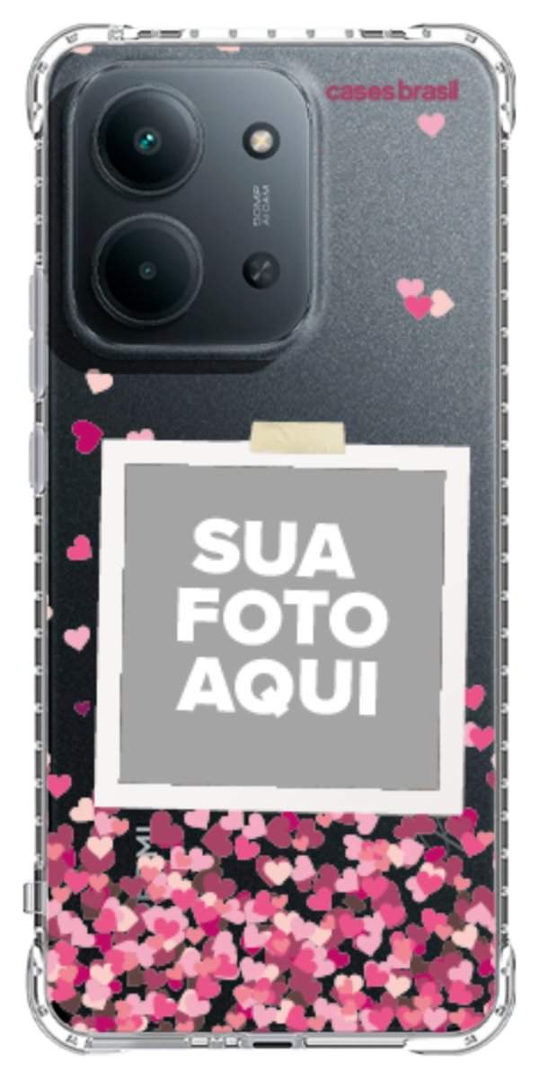 Capinha para Celular Polaroid Corações Flutuantes