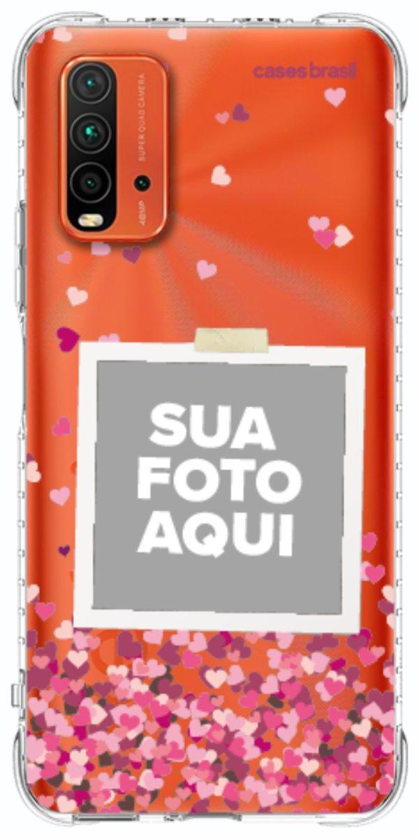 Capinha para Celular Polaroid Corações Flutuantes