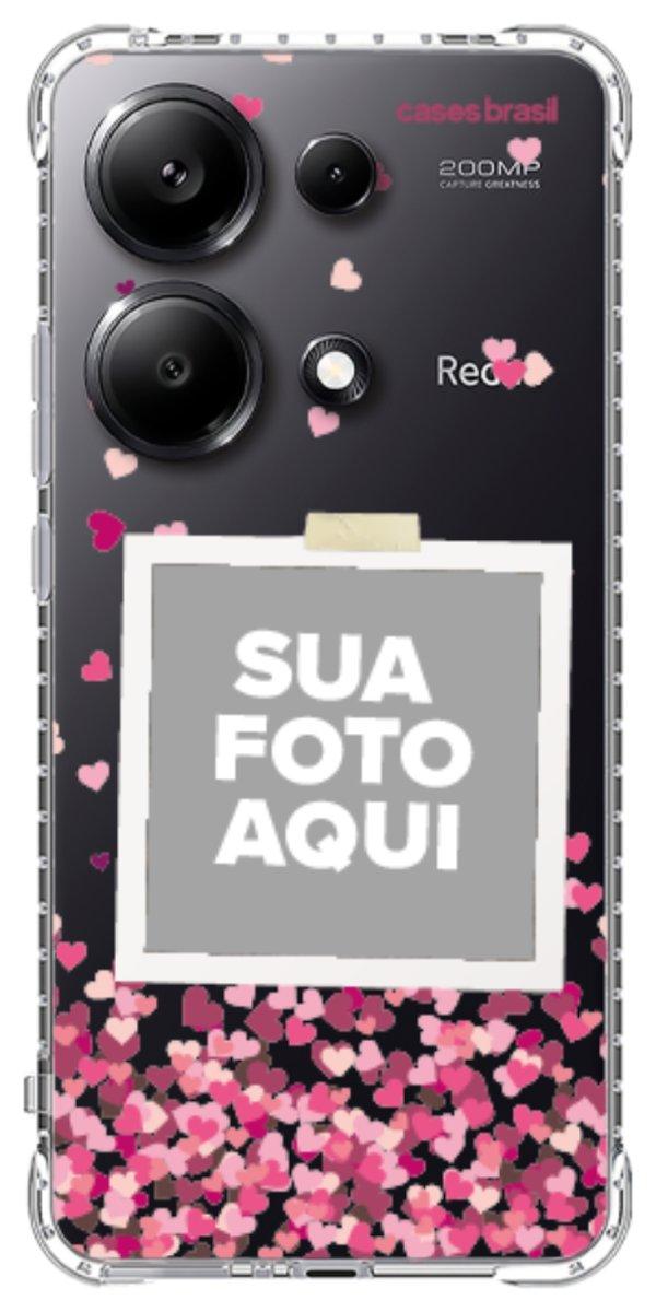 Capinha para Celular Polaroid Corações Flutuantes