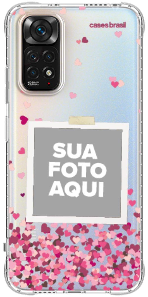 Capinha para Celular Polaroid Corações Flutuantes