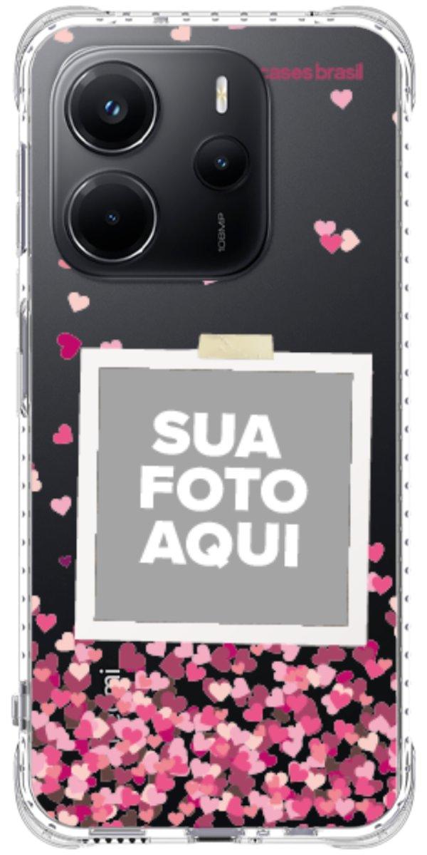 Capinha para Celular Polaroid Corações Flutuantes
