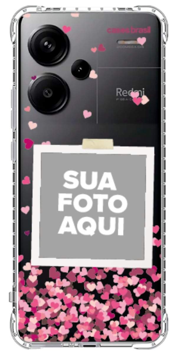 Capinha para Celular Polaroid Corações Flutuantes