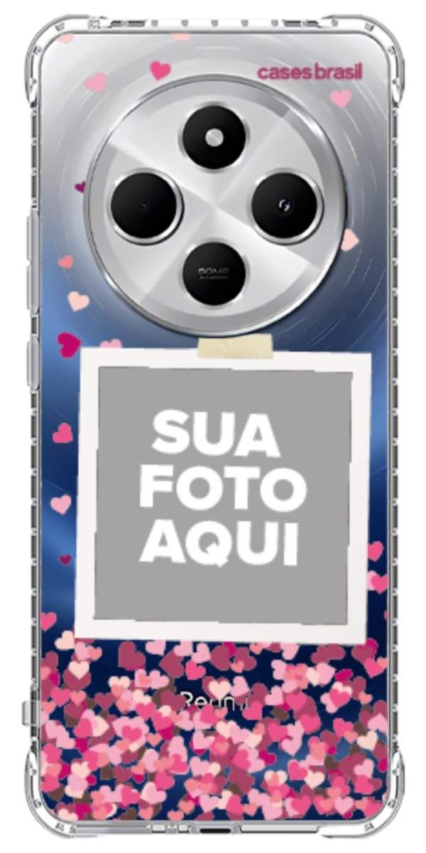 Capinha para Celular Polaroid Corações Flutuantes
