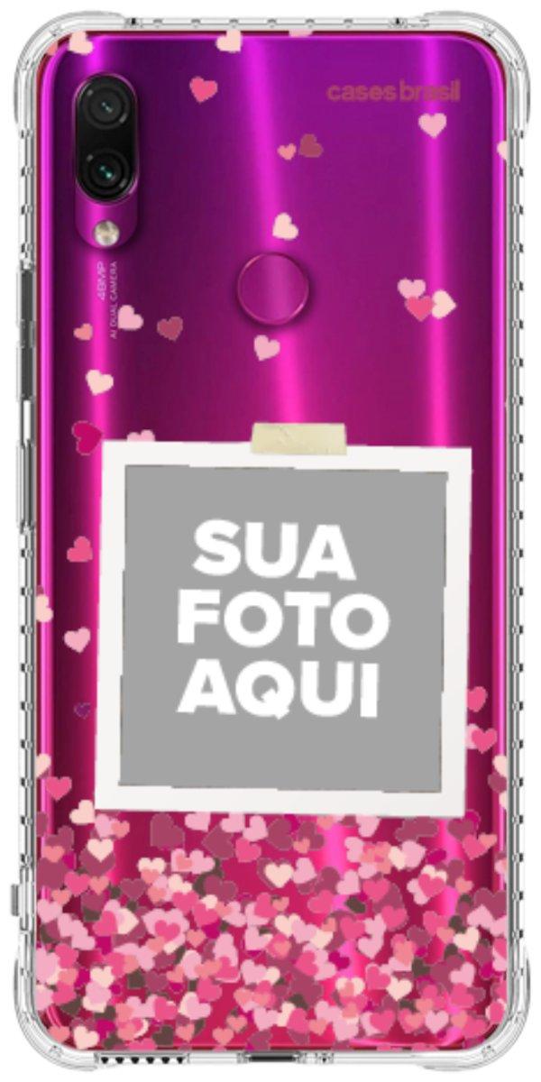 Capinha para Celular Polaroid Corações Flutuantes