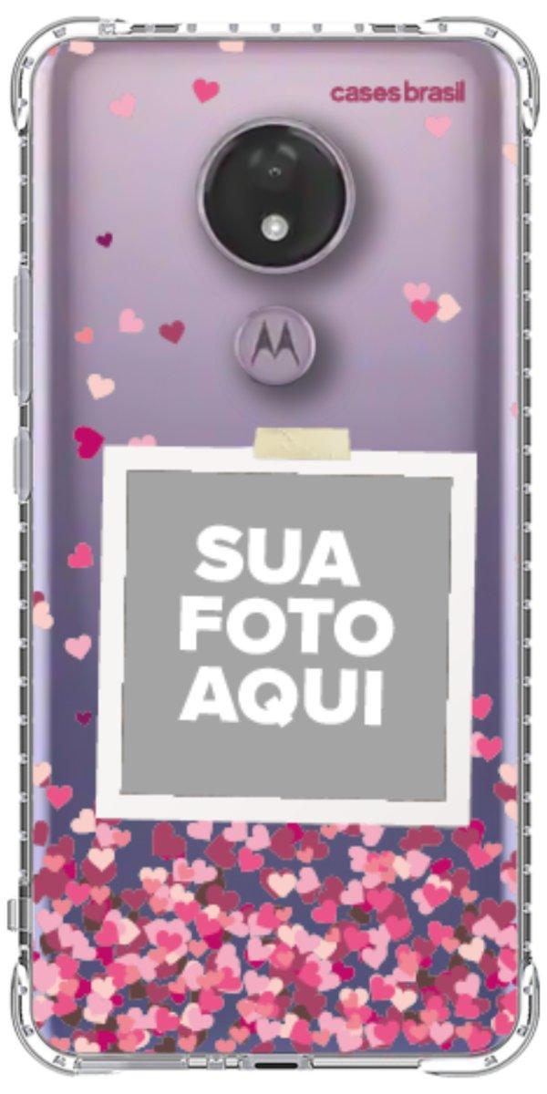 Capinha para Celular Polaroid Corações Flutuantes