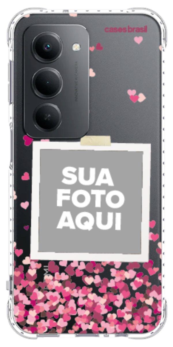 Capinha para Celular Polaroid Corações Flutuantes