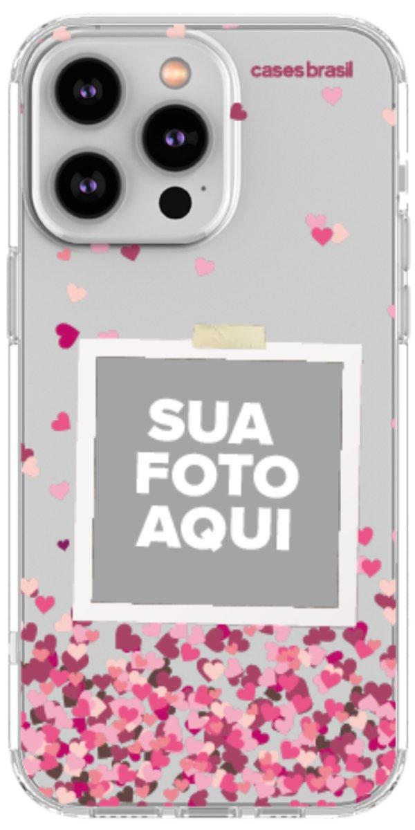 Capinha para Celular Polaroid Corações Flutuantes