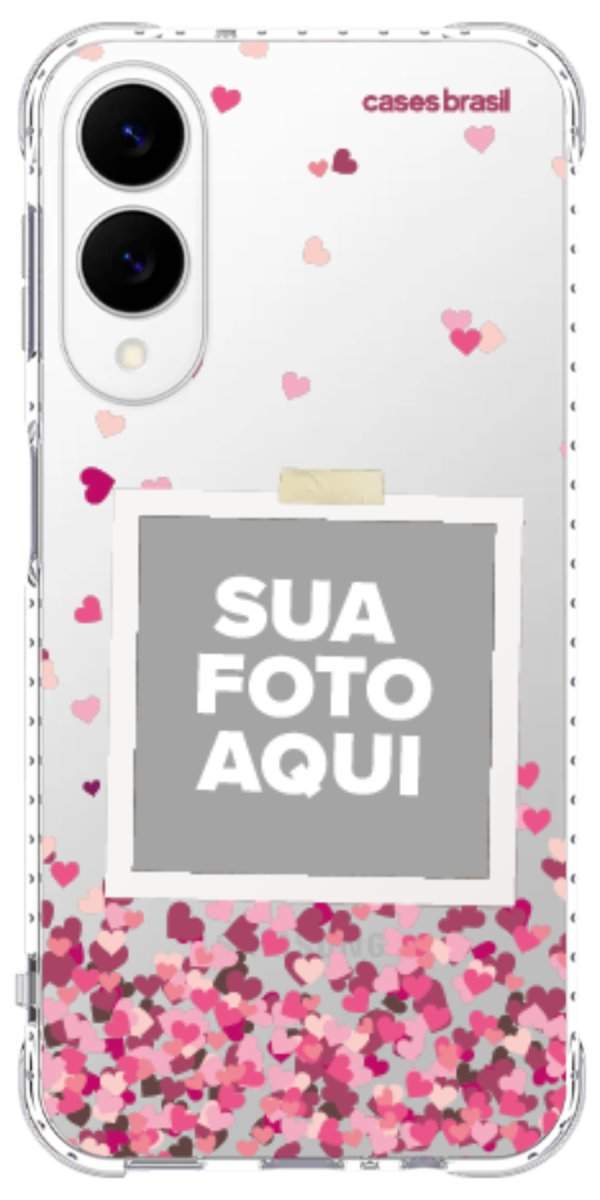 Capinha para Celular Polaroid Corações Flutuantes